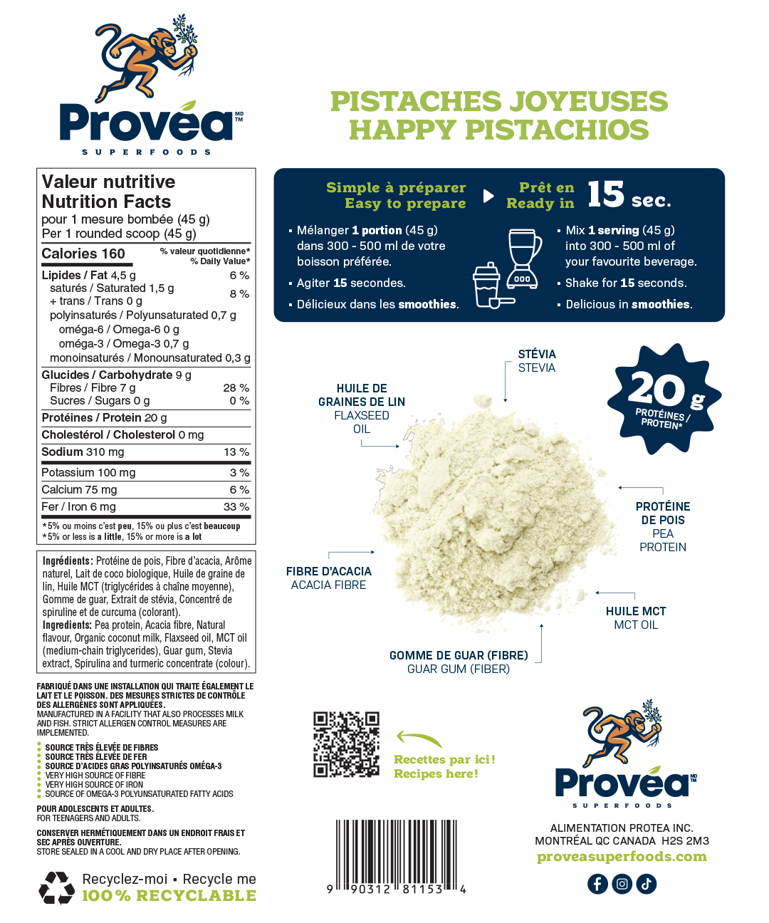 Provea - Pistaches 450g