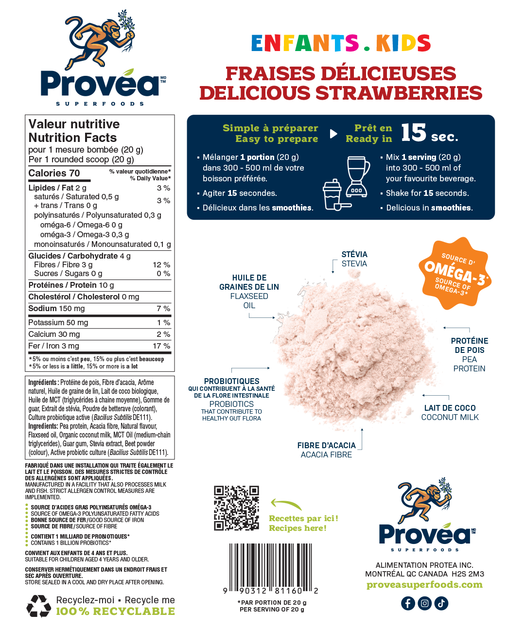 Provea - Fraises 300g