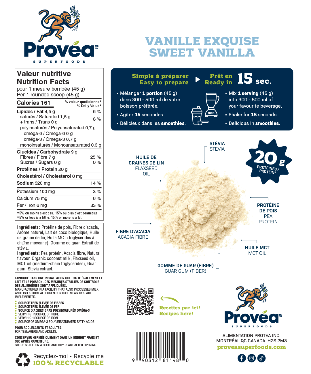 Provea - Vanille 450g