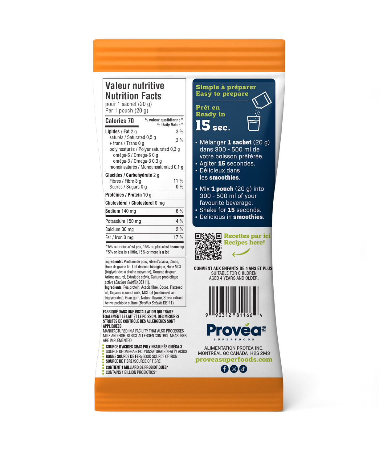 Provea - Chocolat 20g