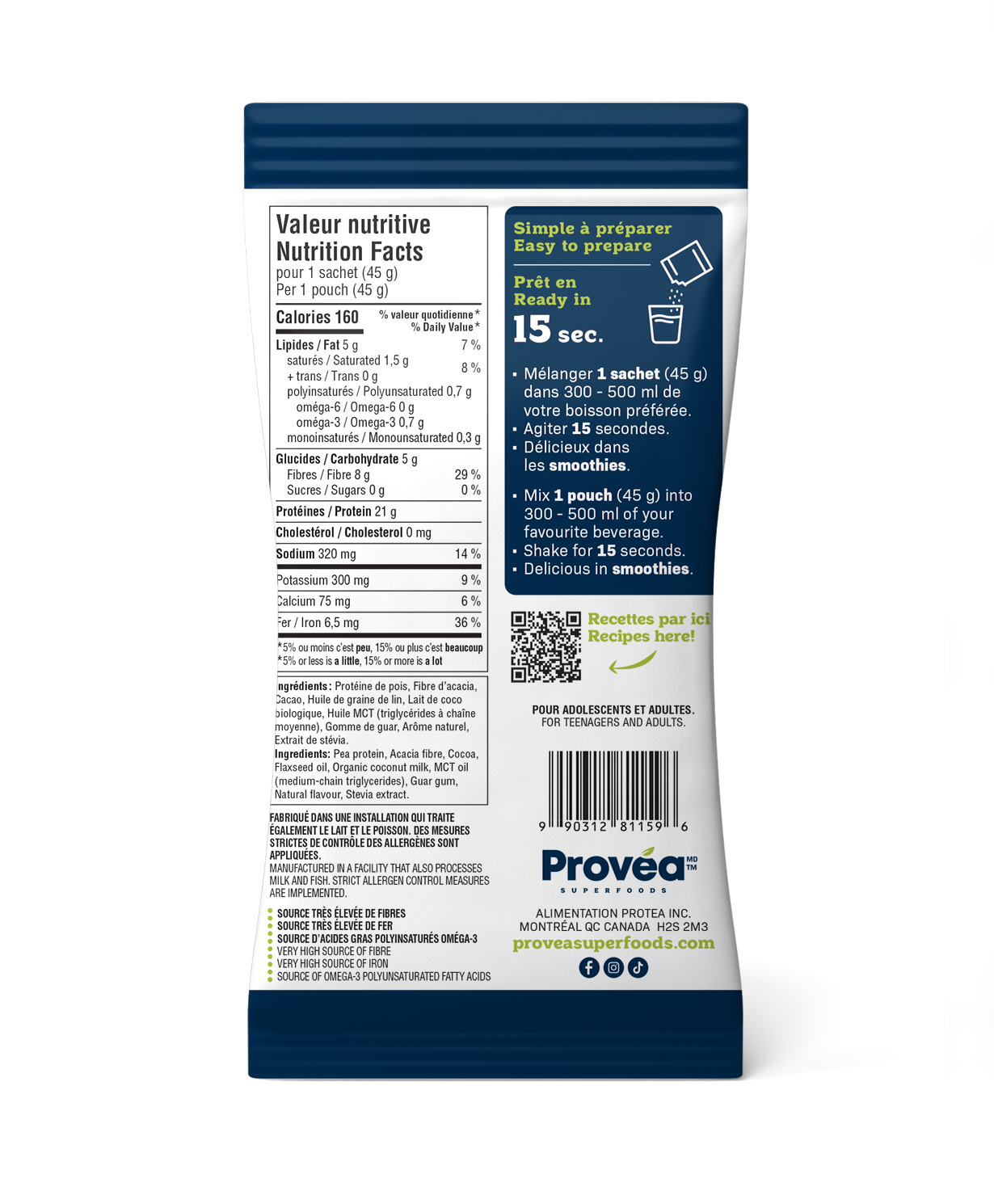Provea - Chocolat 45g